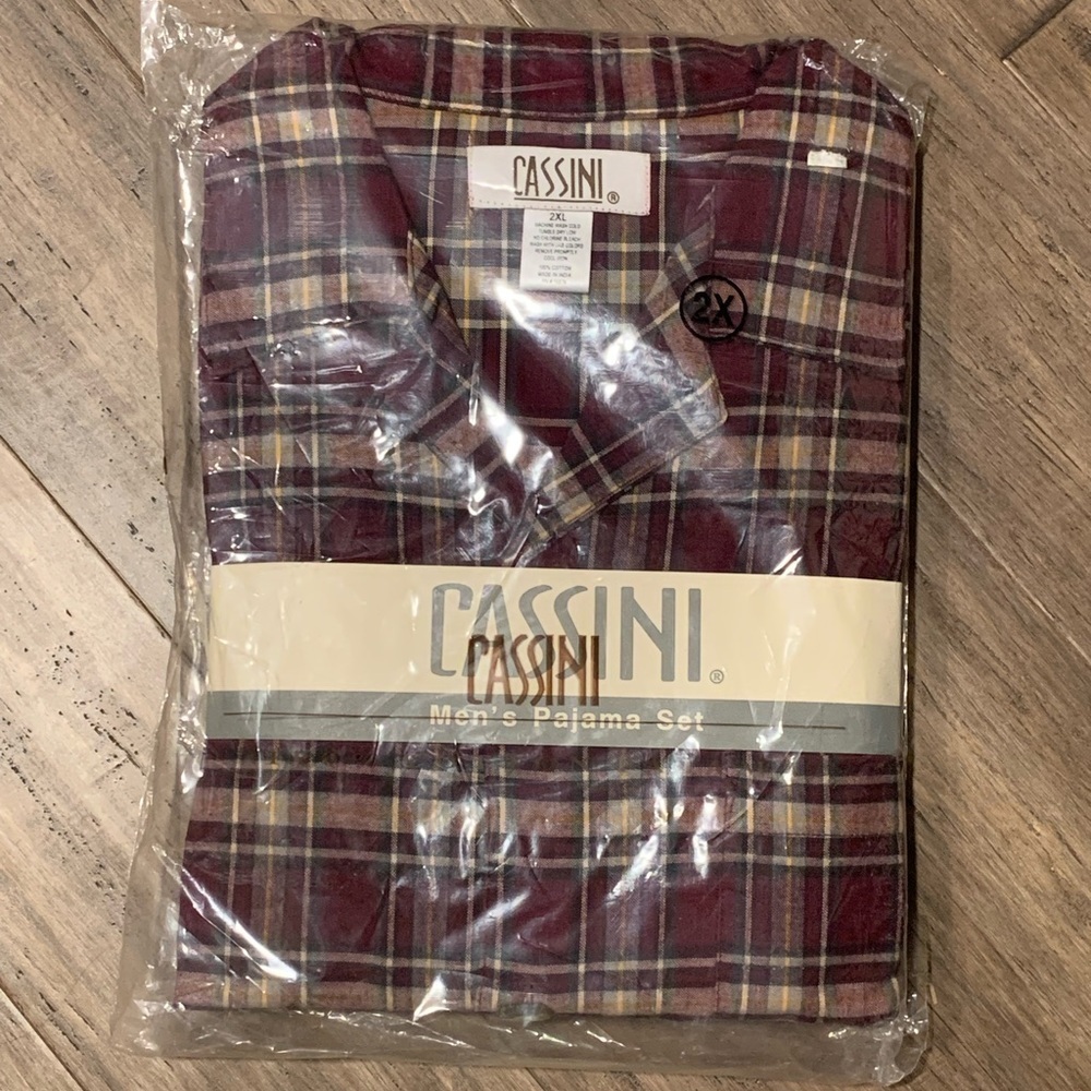 Cassini Men’s Plaid PJ Set